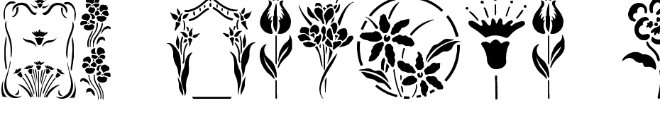 GE Floral Stencils Font Download Free